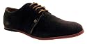 Frank Wright Mens Stein Dark Brown Suede Low Heel Shoes
