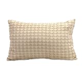 14 VintageRectangular Cream Color with Tweed Patterned Decorative Accent Pillow by 