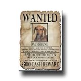 Dachshund Wanted Fridge Magnet No 1