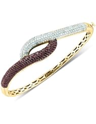2.53ctw Cognac Chocolate Brown Round Diamond Bangle Bracelet