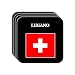 Switzerland - "LUGANO" Set of 4 Mini-Mousepad Coasters