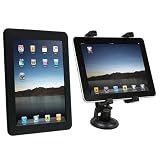 Windshield Adjustable Holder + Black Silicone Skin Case for Apple iPad 16GB / 32GB / 64GB