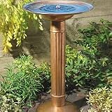 Smart Solar STI 2655BR01 Verona Solar Birdbath Fountain. Natural Copper by STI Group