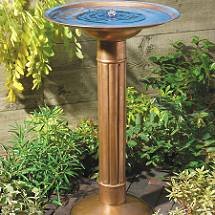 Smart Solar STI 2655BR01 Verona Solar Birdbath Fountain. Natural Copper by 