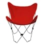 Algoma 4053-54 Butterfly Chair Black Frame, Red