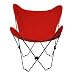 Algoma 4053-54 Butterfly Chair Black Frame, Red