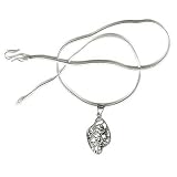 Locket Silver Pendant Chain Handmade Jewelry 1 inch (spndt050)