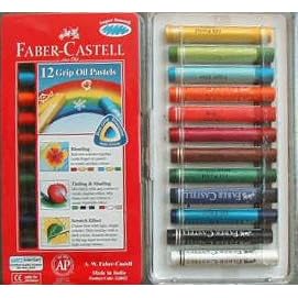 Faber-Castell 12 Oil Pastels - Triangular Grip
