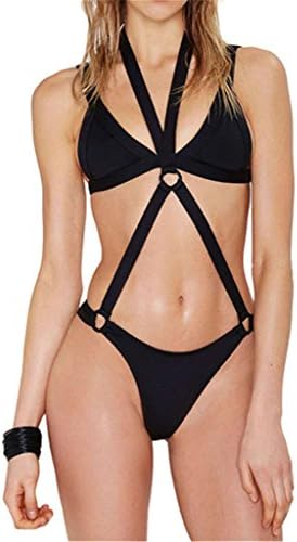 Star Direction Summer Beach Loop Neck Bikini Swimwear