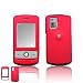 LG CU720 Shine Cell Phone Red Rubber Feel Protective Case Faceplate Cover