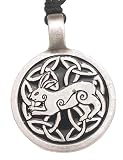 Celtic Rabbit Hare Pewter Pendant Necklace
