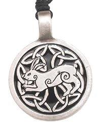 Celtic Rabbit Hare Pewter Pendant Necklace