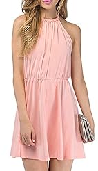 Sexy Halter Backless Chiffon Tunic 