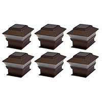 Tricod PL244 Plastic Copper Square Post Deck Fence Mount, 6-Pack