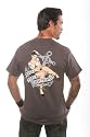 Lucky 13 Hold Fast T Shirt Sailor Pin Up Girl Tee Charcoal