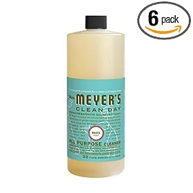 Mrs. Meyer's Clean Day All Purpose Cleaner, Basil, 32-Ounce Bottles (Case of 6)