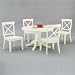 Home Styles Furniture 5 Piece Round Dining Table Set in Antique White