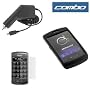 Black Durable Silicone Skin Soft Case + Rapid Car Charger + Clear Reusable LCD Screen Protector for RIM BlackBerry Storm 9500 9530 Smartphone