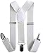 CD Kids Suspender for Boys and Girls, Adjustable Children and Toddler Suspender (White)