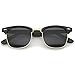 zeroUV - Premium Half Frame Horn Rimmed Sunglasses with Metal Rivets