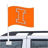 Illinois Fighting Illini Orange Car Flag