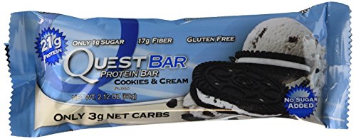 Quest Bars bar Protein Bar, Cookies And Cream, 2.1 oz, 12 count