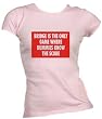 BRIDGE IS THE ONLY GAME WHERE DUMMIES KNOW THE SCORE Ladies/Juniors FITTED Crew-neck T-Shirt In Various Colors & Sizes