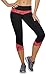 Haby Women's Gym Outfit Activewear Set Printed Top Anti-Cellulite Capri Leggings