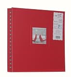 Kleer-Vu Photo / Memo Album, Spiral Saype Collection, Red, Holds 160 4 x 6 Photos, 2 Per Page.