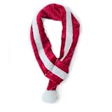 ZippyPaws Holiday Red-and-White Santa Scarf (Large)