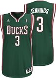 Brandon Jennings Green adidas Revolution 30 Swingman Milwaukee Bucks Youth Jersey