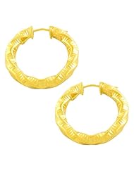 14 Karat Yellow Gold 4x26-mm Diamond-cut Twisted Tube Hoop Earrings