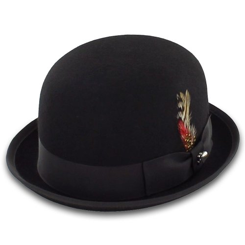 Belfry Deuce 100% Wool Felt Stingy Brim Men's Derby Bowler Hat in 2 Colors