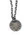 M Designs Sterling Silver Coin Necklace, Text Amore