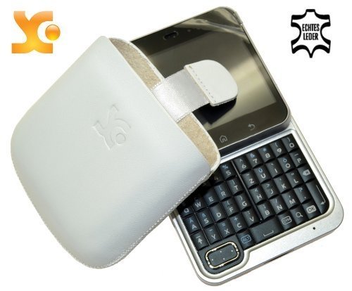 Suncase Ledertasche (Lasche mit R&uuml;ckzugfunktion) f&uuml;r Motorola Flipout wei&szlig; Preisvergleich