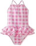 Planet Sea Baby-Girls Infant One Piece Suit Ruffle Skirt, Pink/Checkers, 2T