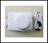 Leather Camera Case Bag for Olympus XZ-1 (White)