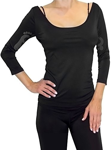 Perfect Balance Fitness Top - Patented Athletic Shirt with Built-in Shelf Bra