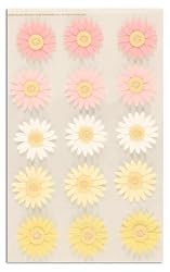 Martha Stewart Crafts 3 Dimensional Stickers Daisy Pink/Yellow By The Package