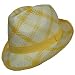 41L39kj7x4L. AA75  YELLOW VIBRANT PLAID LIGHTWEIGHT FEDORA HAT