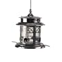 Ethan Taylor Solar LED Lighted Arch Inlay Pewter Bird Feeder NEW IN BOX
