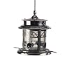 Ethan Taylor Solar LED Lighted Arch Inlay Pewter Bird Feeder NEW IN BOX