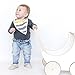 Bandana Bib Set of 4 by Matimati Baby - Extra Absorbent Drool Bibs with Snaps for Boys & Girls (Gold & Gray)