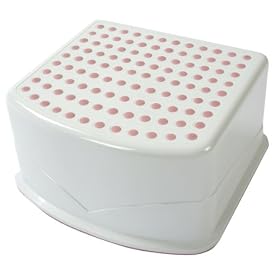 Tippitoes Step up Stool - White/Pink