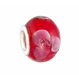 Pandora Style Charm Bead (Z209) Murano Style / Lampwork Glass (14mm x 11mm) (fits Troll too)