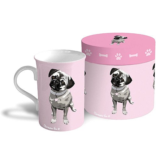 Vabene Design Becher Mops m. Geschenkbox