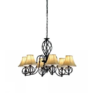 28 Inch W Monterey 6 Lt Chandelier Ceiling Fixture by Meyda