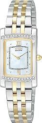 Citizen Women's EG3124-51D Eco-Drive Stiletto Diamond Accented Two-Tone Watch