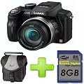 Panasonic DMC-FZ45 Digital Camera Black 8GB Memory And Case(Panasonic Lumix FZ45 14.1MP Digital Camera 25mm Wide-angle and 24x Optical Zoom)