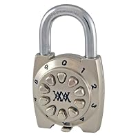 Ultra Hardware 55048 40 Millimeter Heavy Duty Push Button Combination Padlock, 5 Digit Locking Mechanism, Chrome